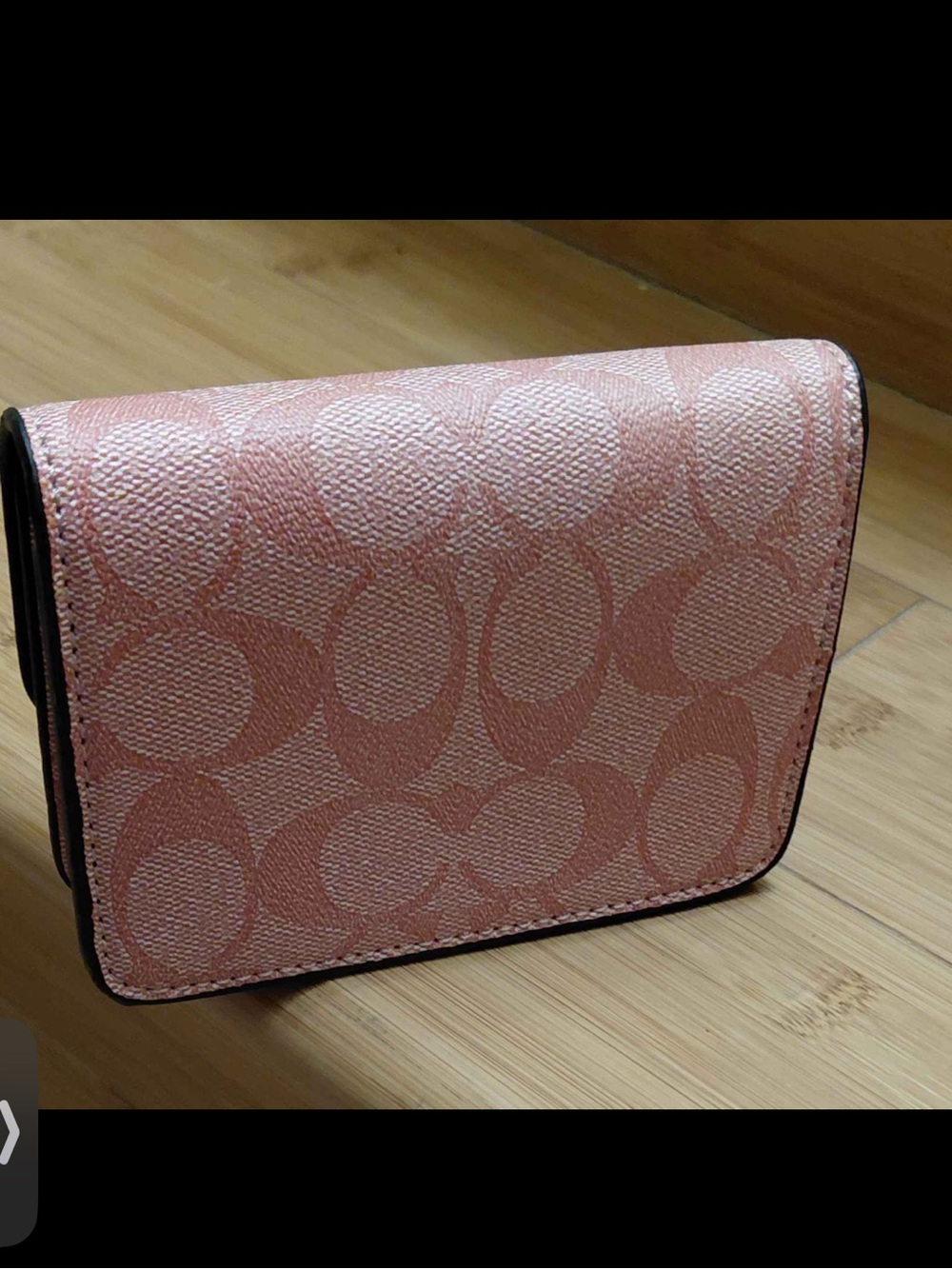 Coach Mini Wallet on Chain in Signature Canvas, full inclusion w/ box & dusty - Picture 2 of 13